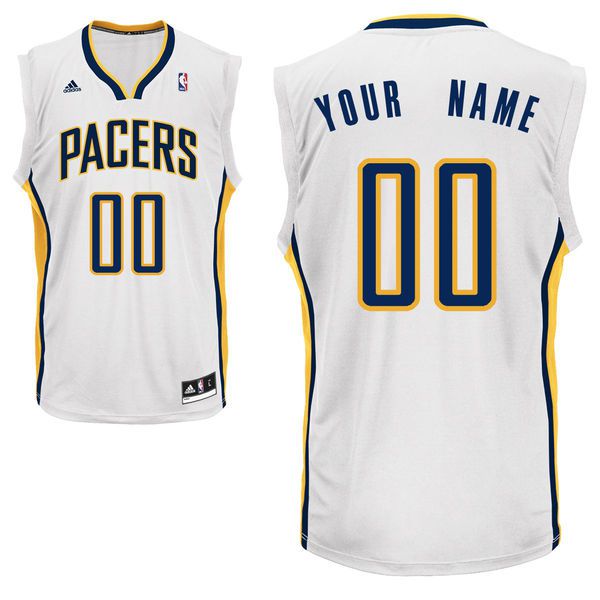 Men Adidas Indiana Pacers Custom Replica Home White NBA Jersey